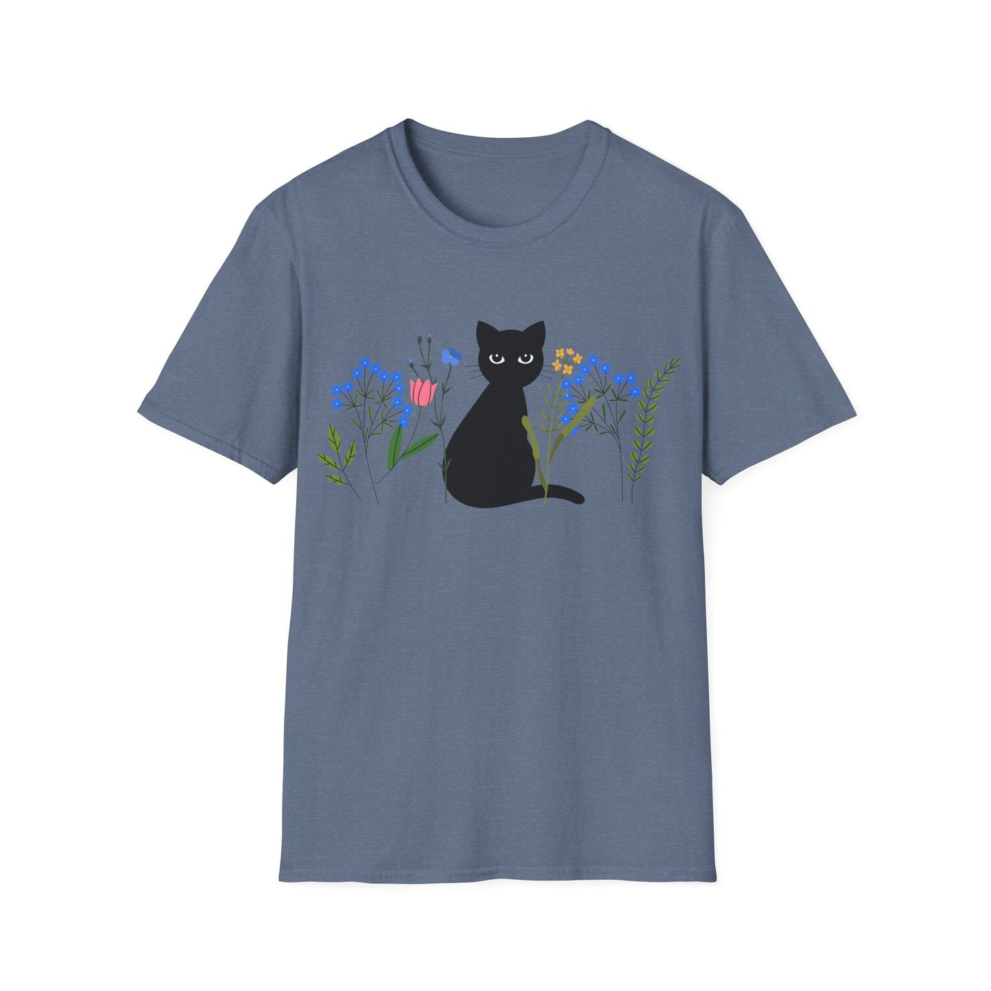 Black Cat Watching T-Shirt