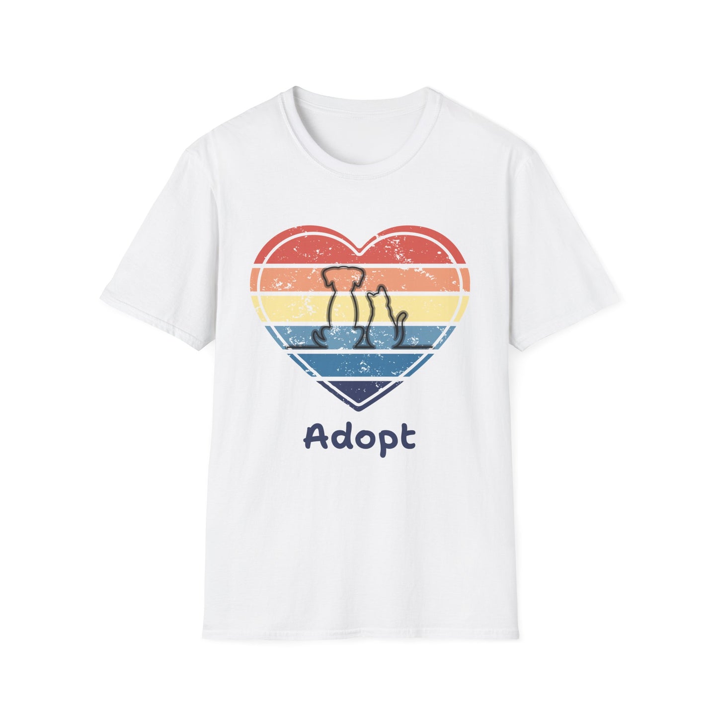 Adopt Cat and Dog Sunset T-Shirt