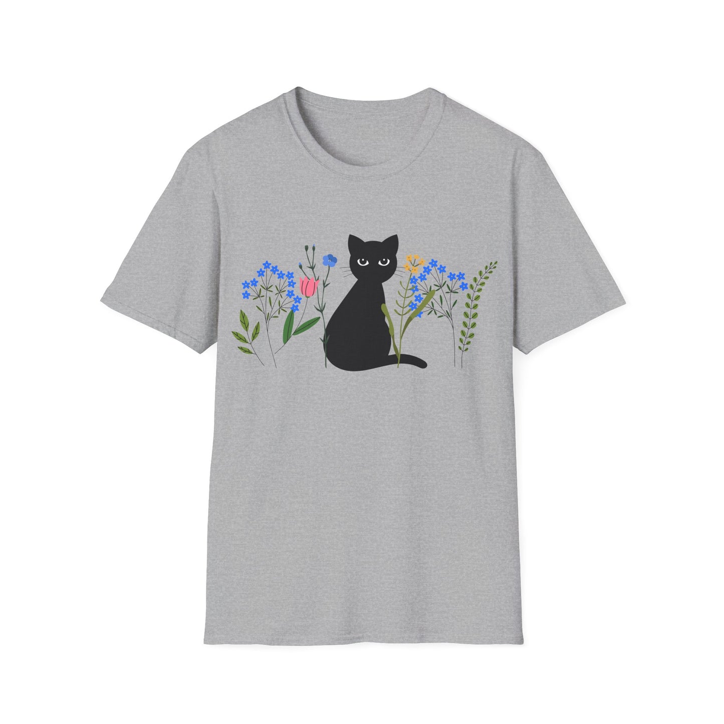 Black Cat Watching T-Shirt