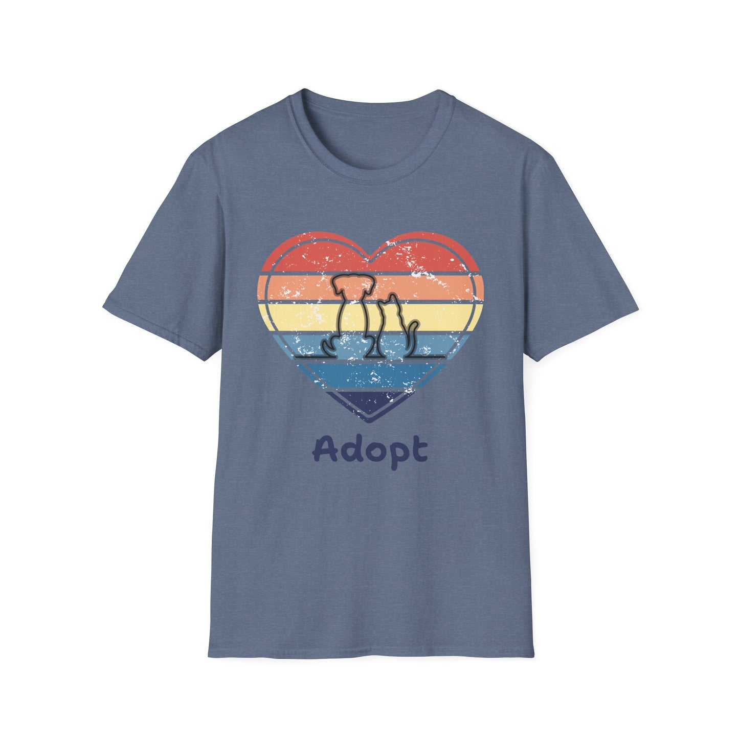 Adopt Cat and Dog Sunset T-Shirt
