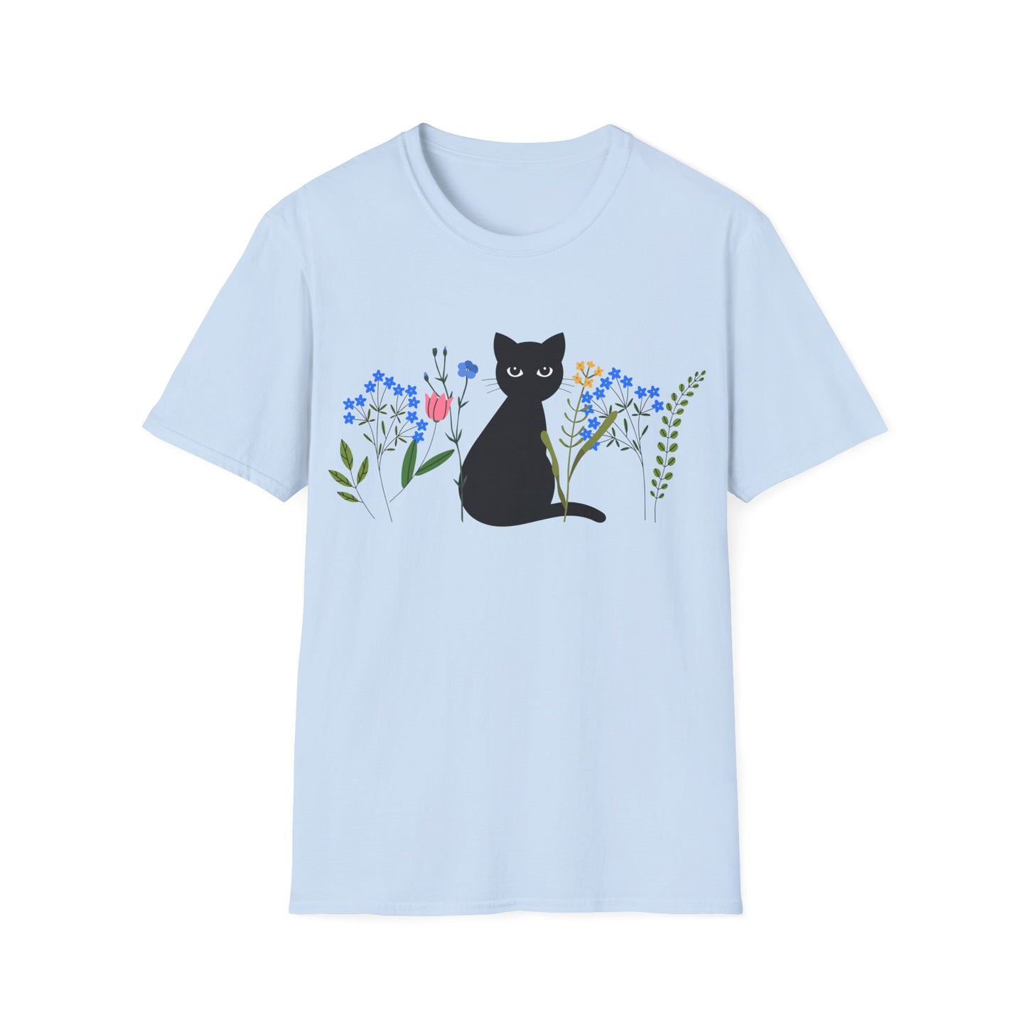 Black Cat Watching T-Shirt