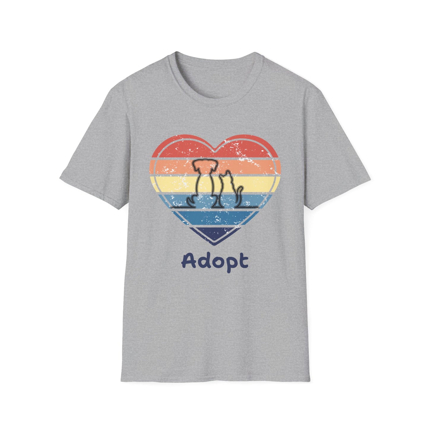 Adopt Cat and Dog Sunset T-Shirt