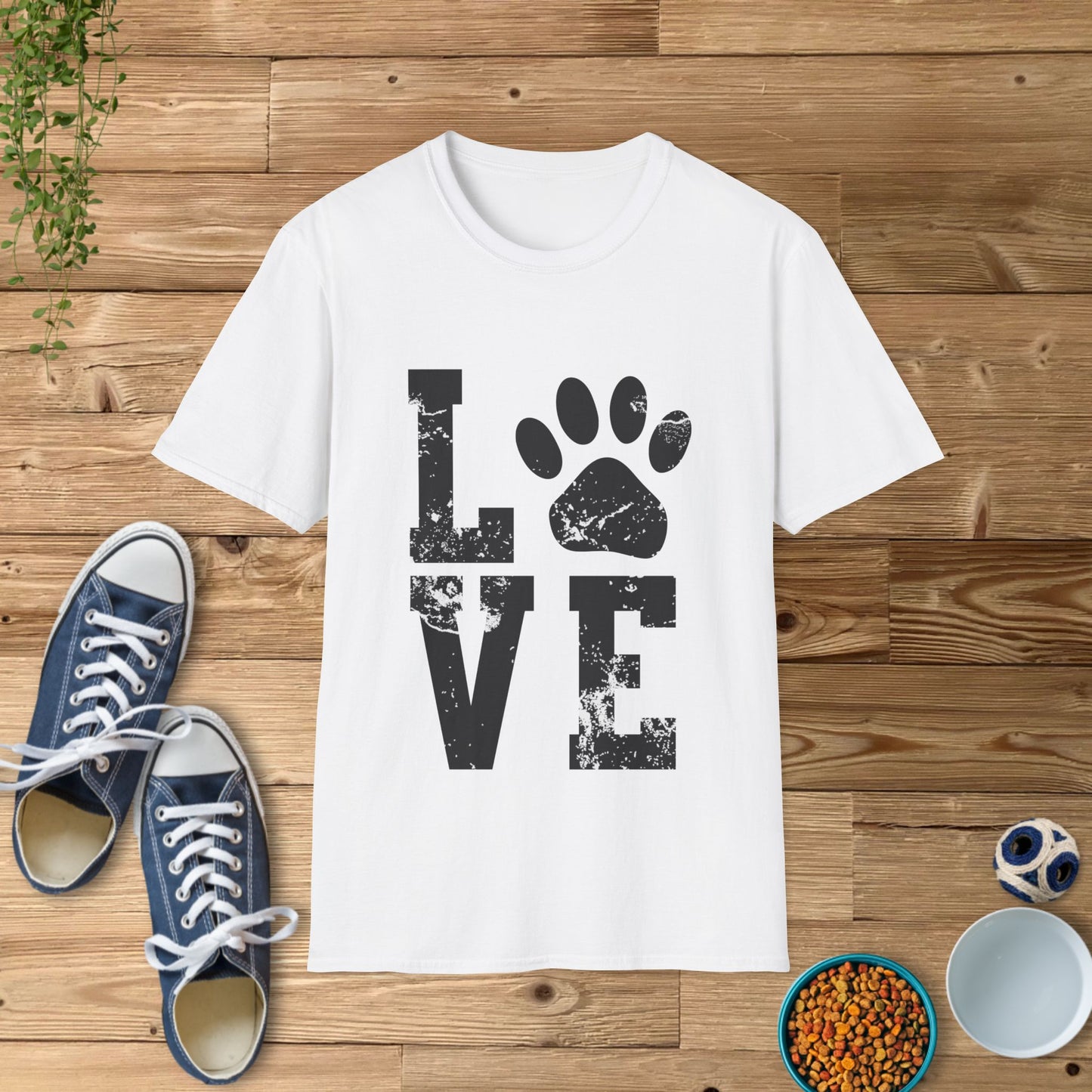 Love Paw Unisex Softstyle T-Shirt Pet Lover Tee