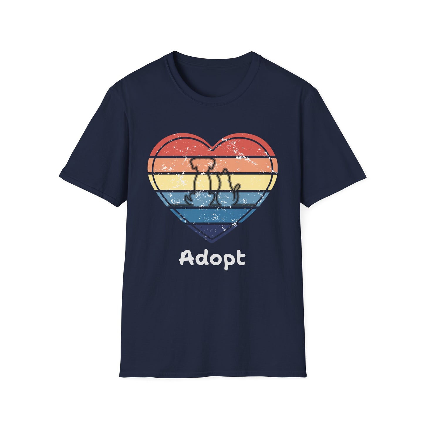 Adopt Cat and Dog Sunset T-Shirt