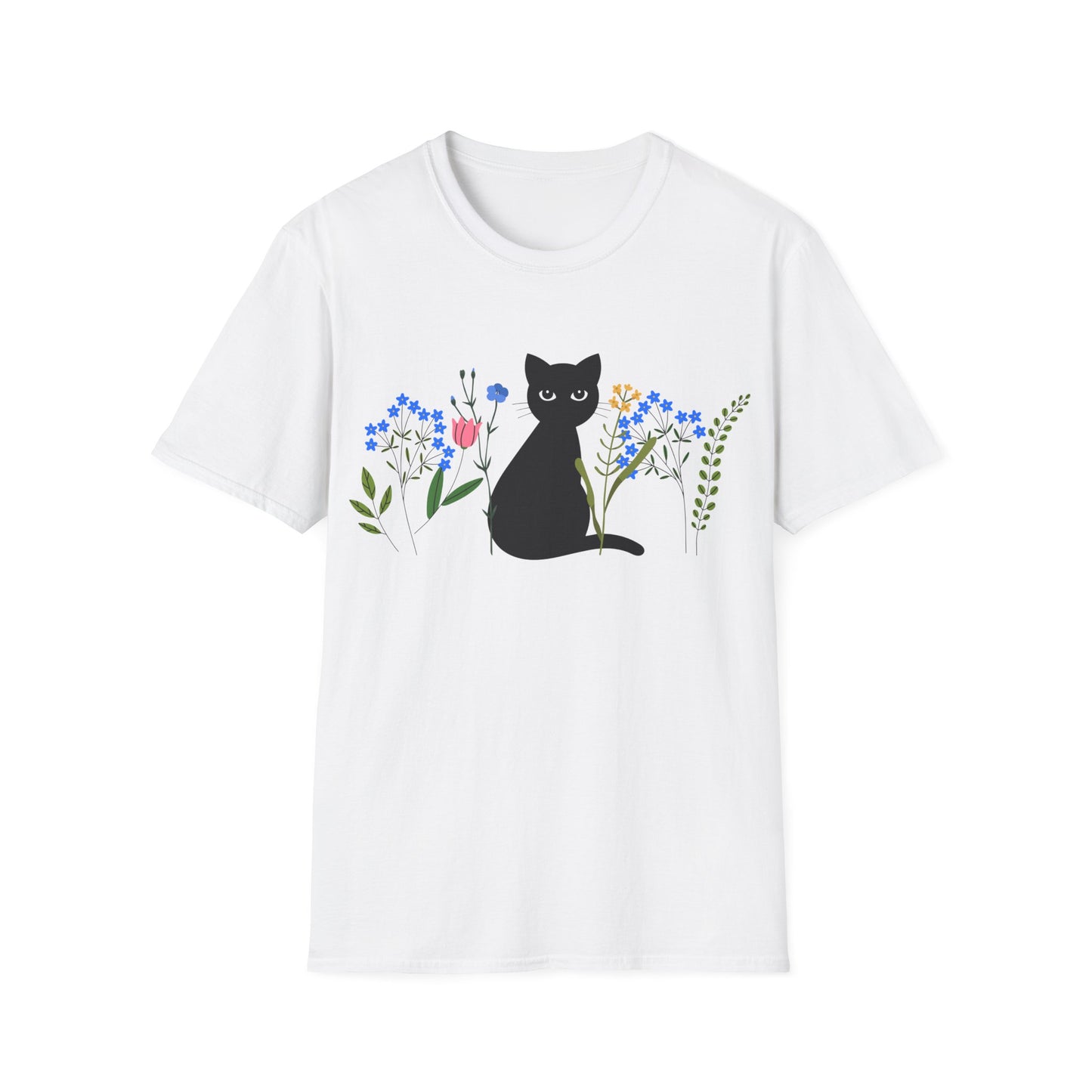 Black Cat Watching T-Shirt