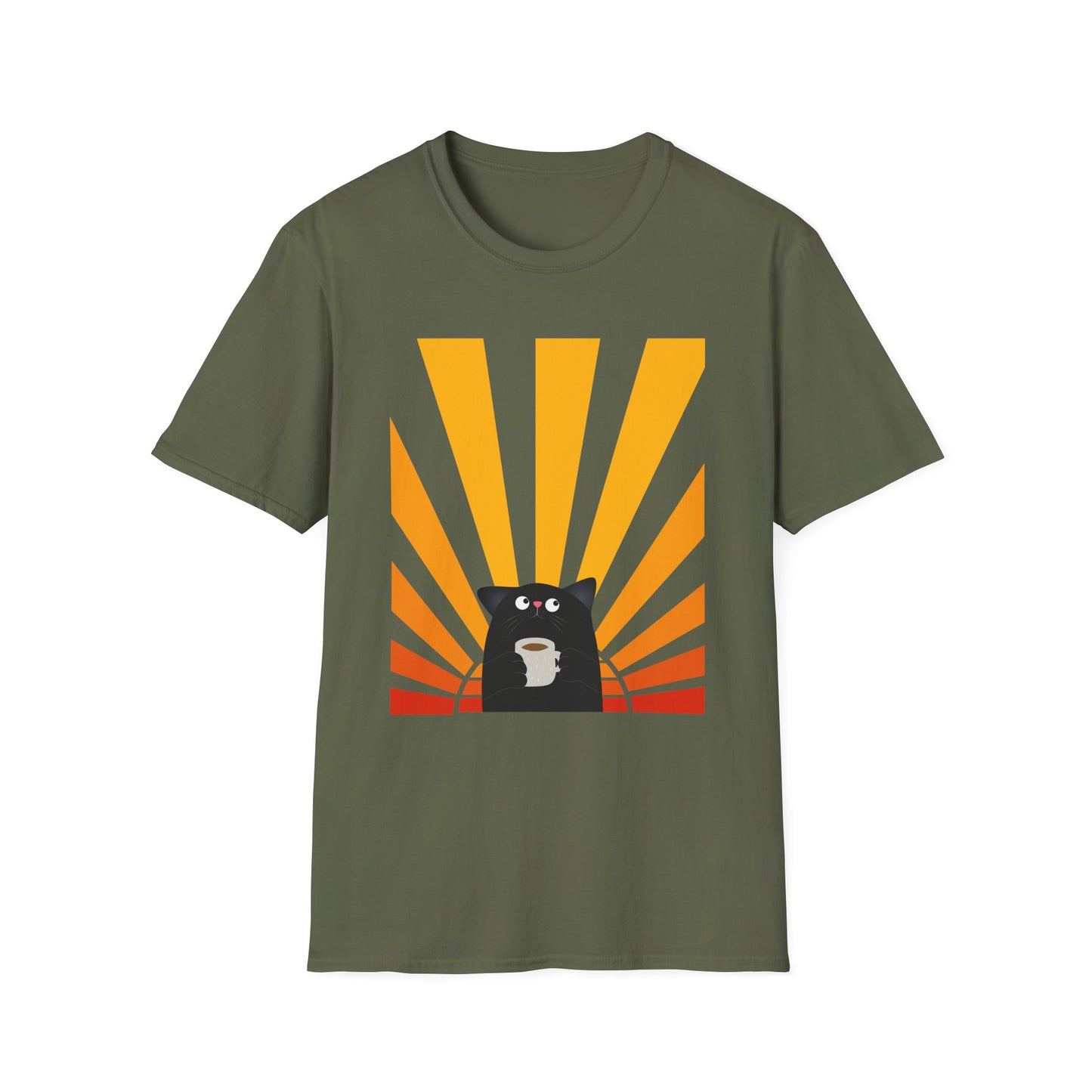 Sunrise and Coffee Cat T-Shirt