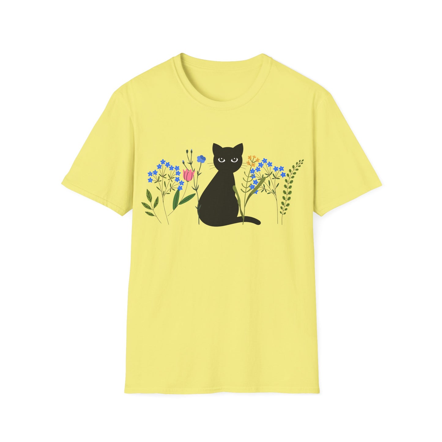 Black Cat Watching T-Shirt