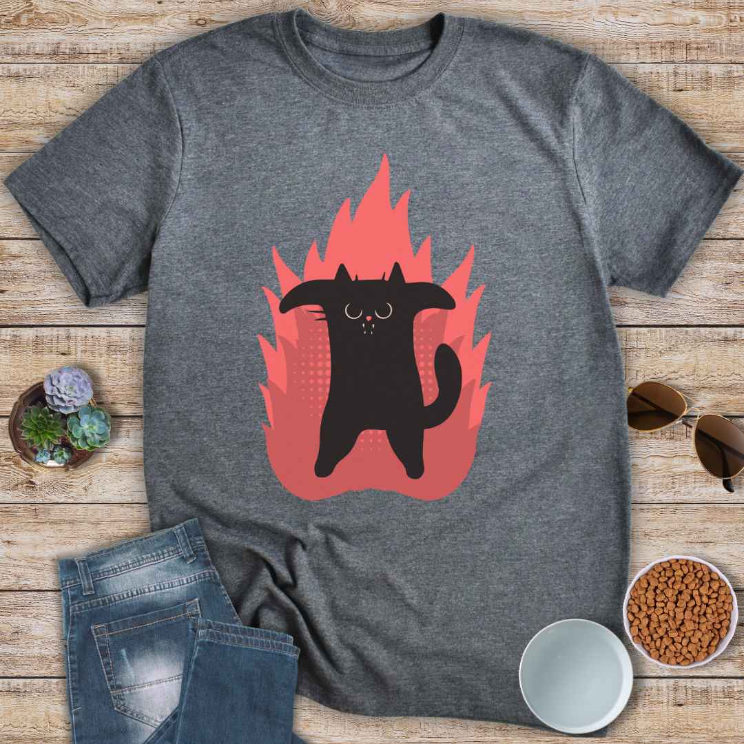 Fired-up Cat T-Shirt