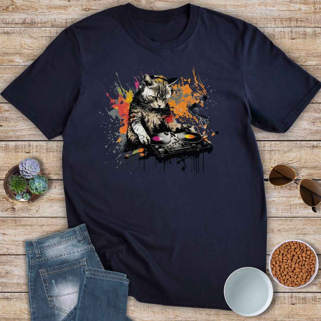 Cat DJ T-Shirt