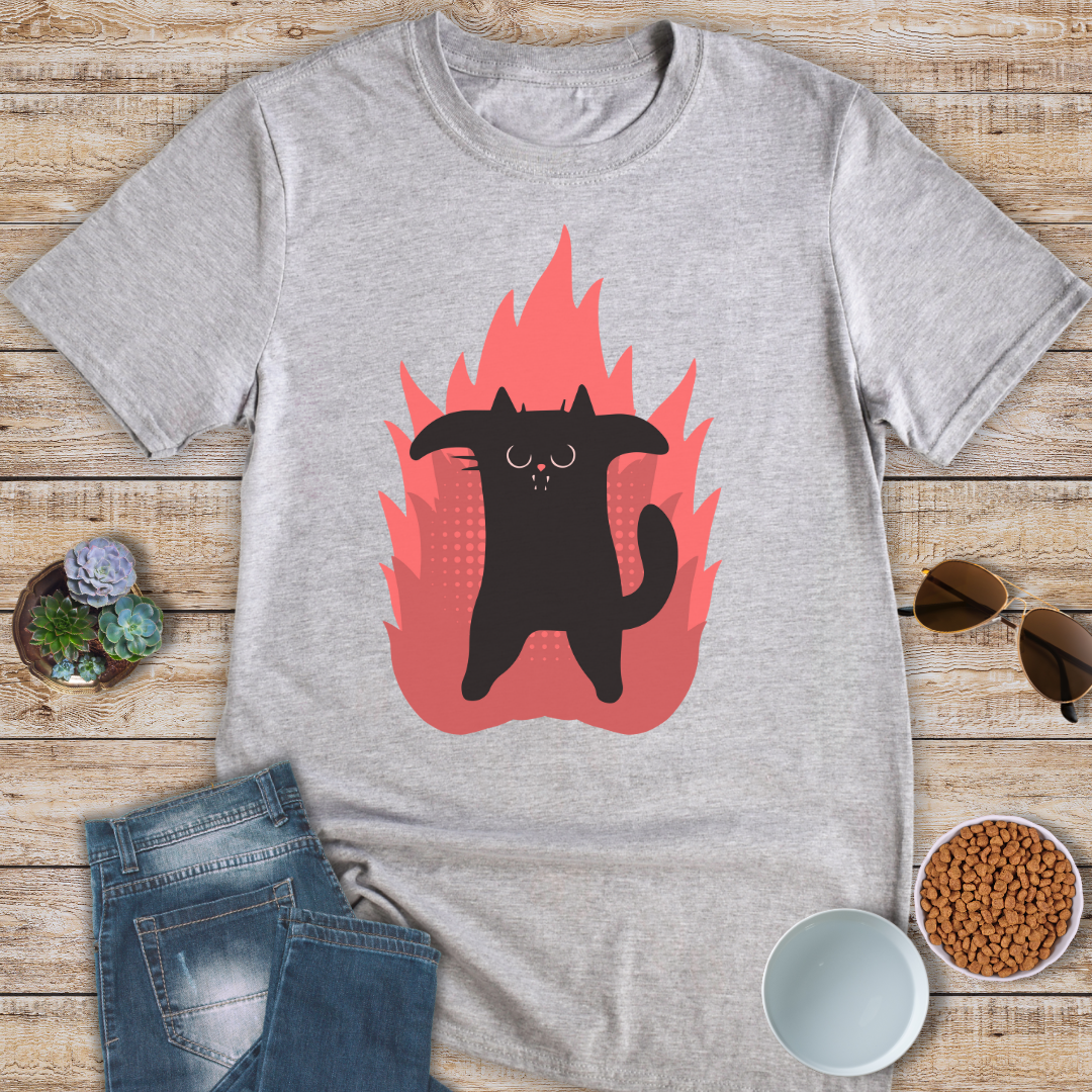 Fired-up Cat T-Shirt