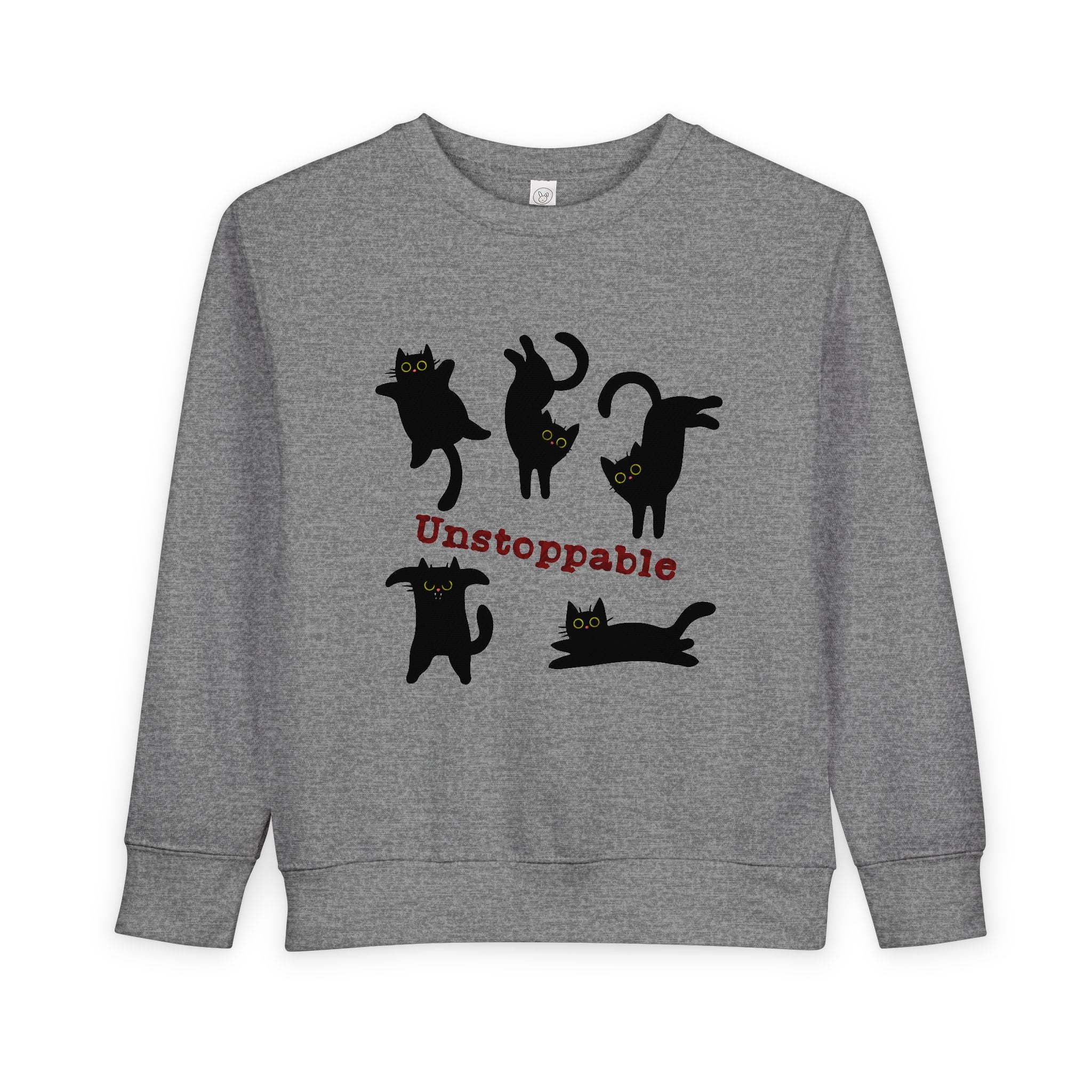 Toddler Sweatshirt - 'Unstoppable' Black Cats Cute Kids Pullover