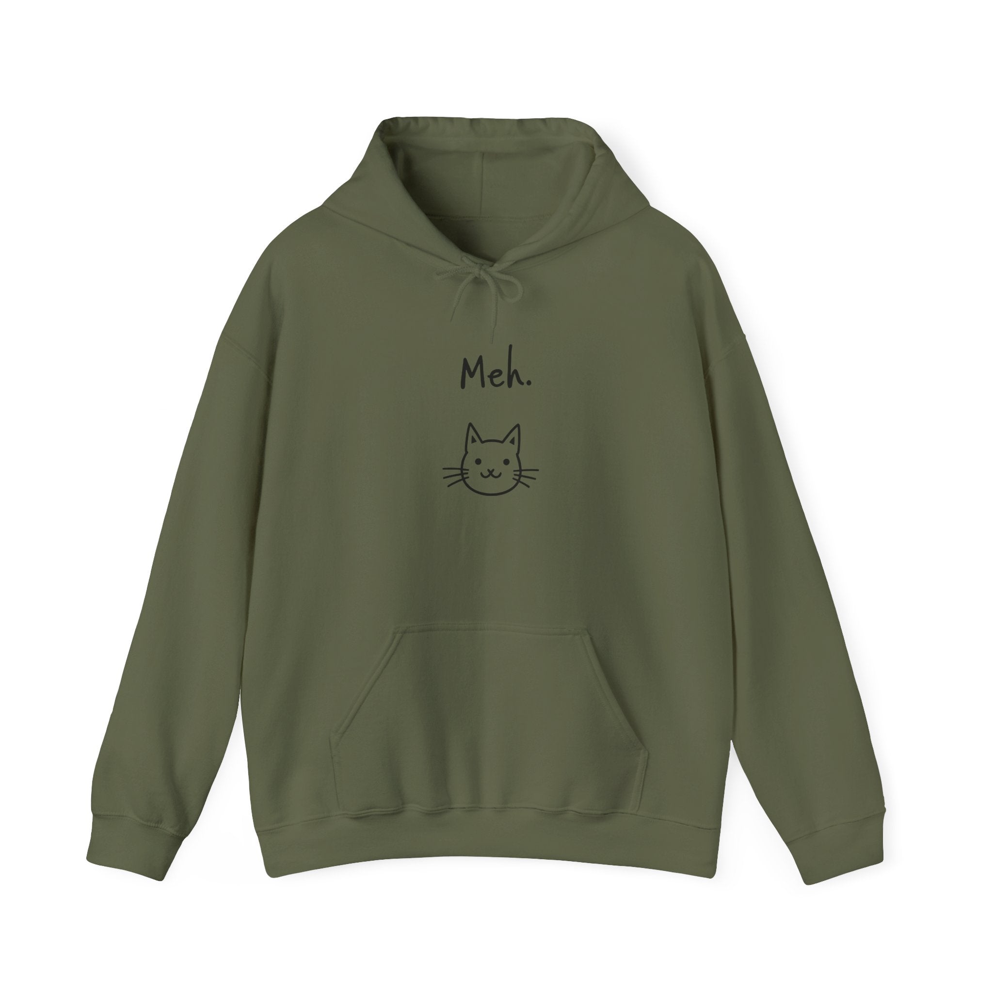 Meh Cat Hoodie — Funny Cat Lover Sweatshirt