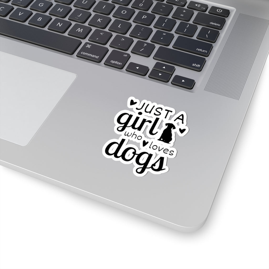 Just a Girl Who Loves Dogs Sticker — Heart Accent Sticker
