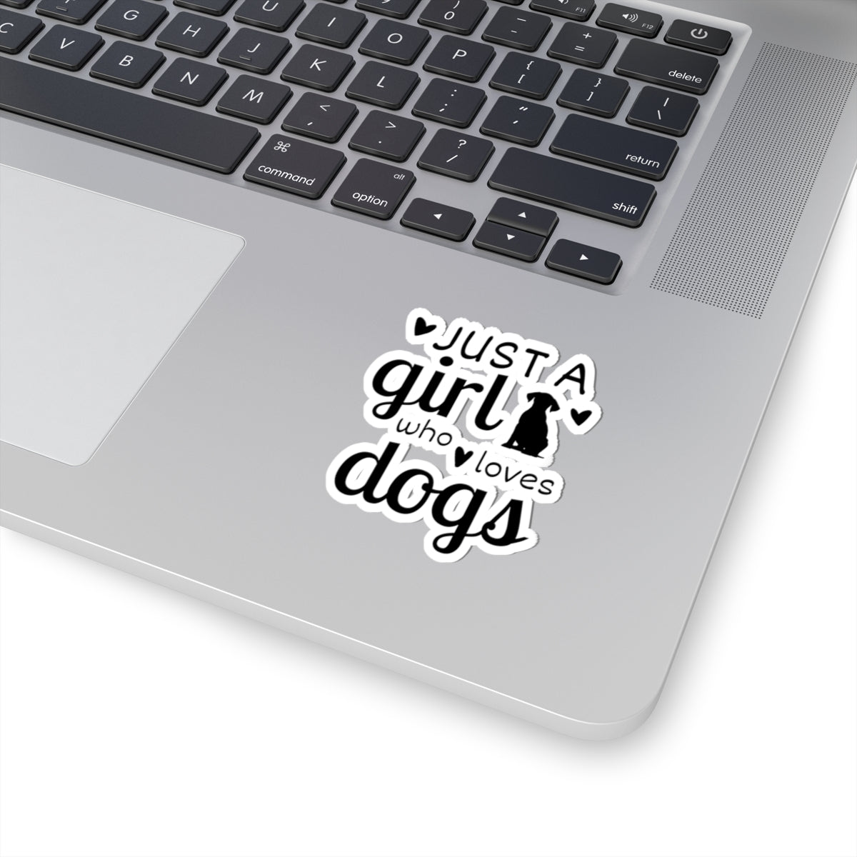 Just a Girl Who Loves Dogs Sticker — Heart Accent Sticker