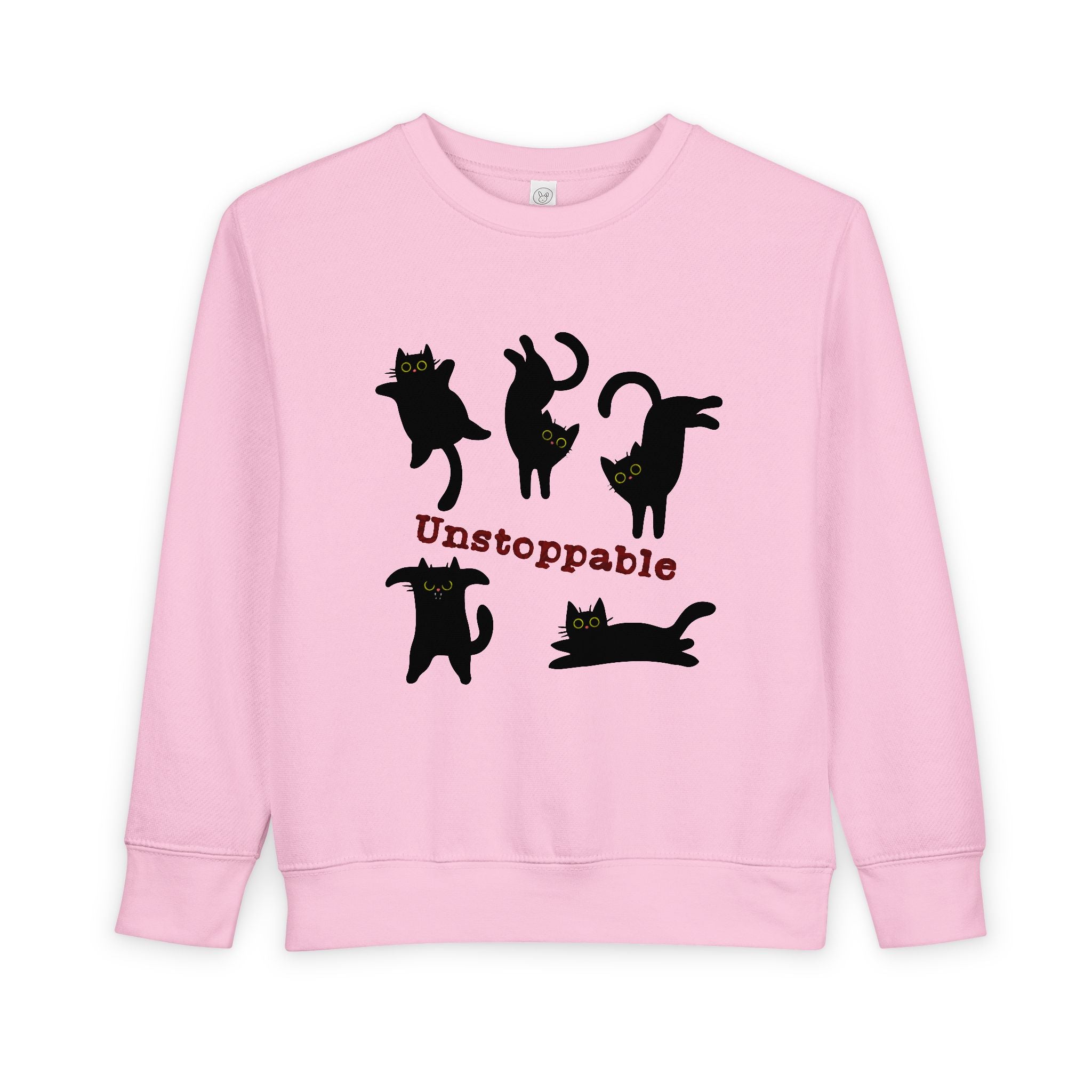 Toddler Sweatshirt - 'Unstoppable' Black Cats Cute Kids Pullover