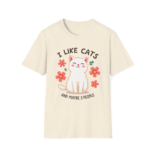 I Like Cats & Maybe 3 People T-Shirt