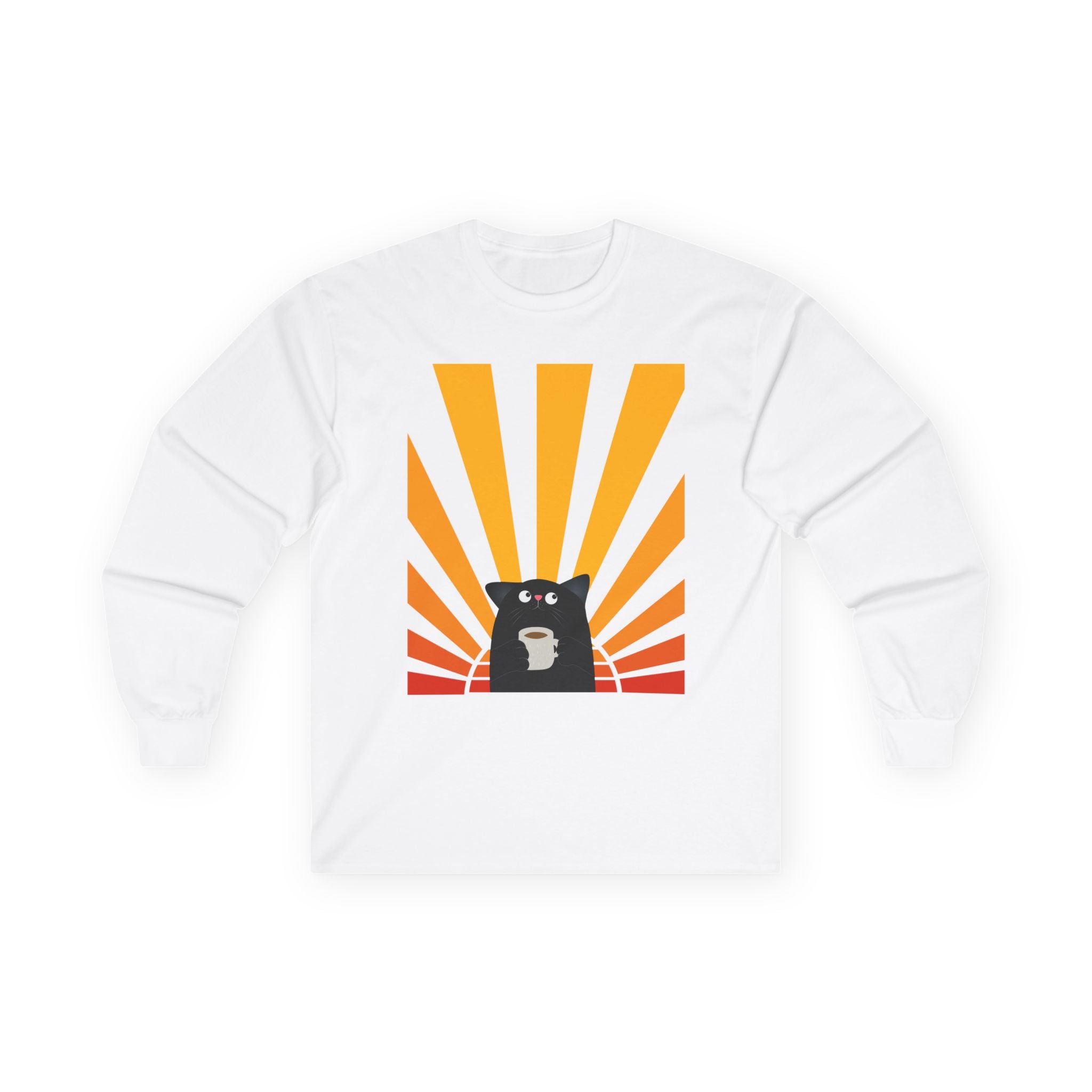 Sunrise Coffee Cat Long Sleeve T-Shirt