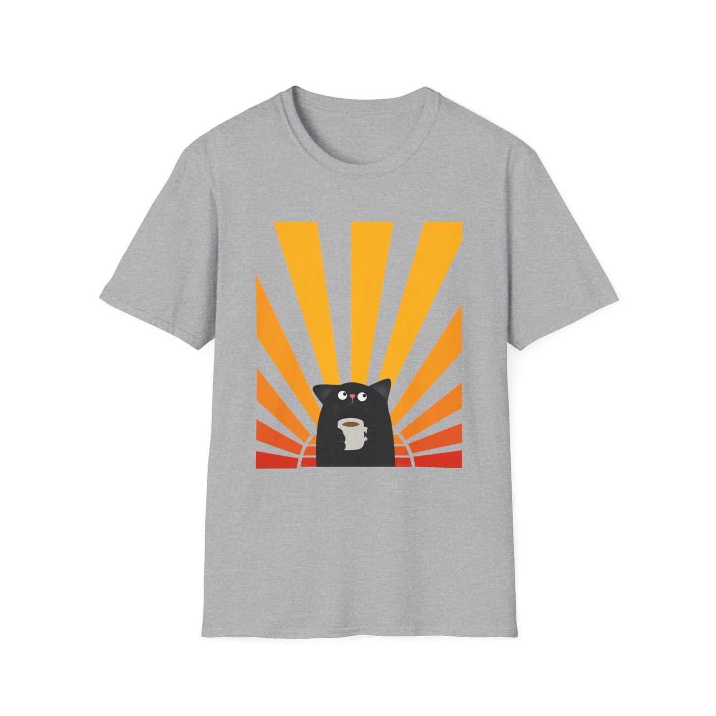 Sunrise and Coffee Cat T-Shirt