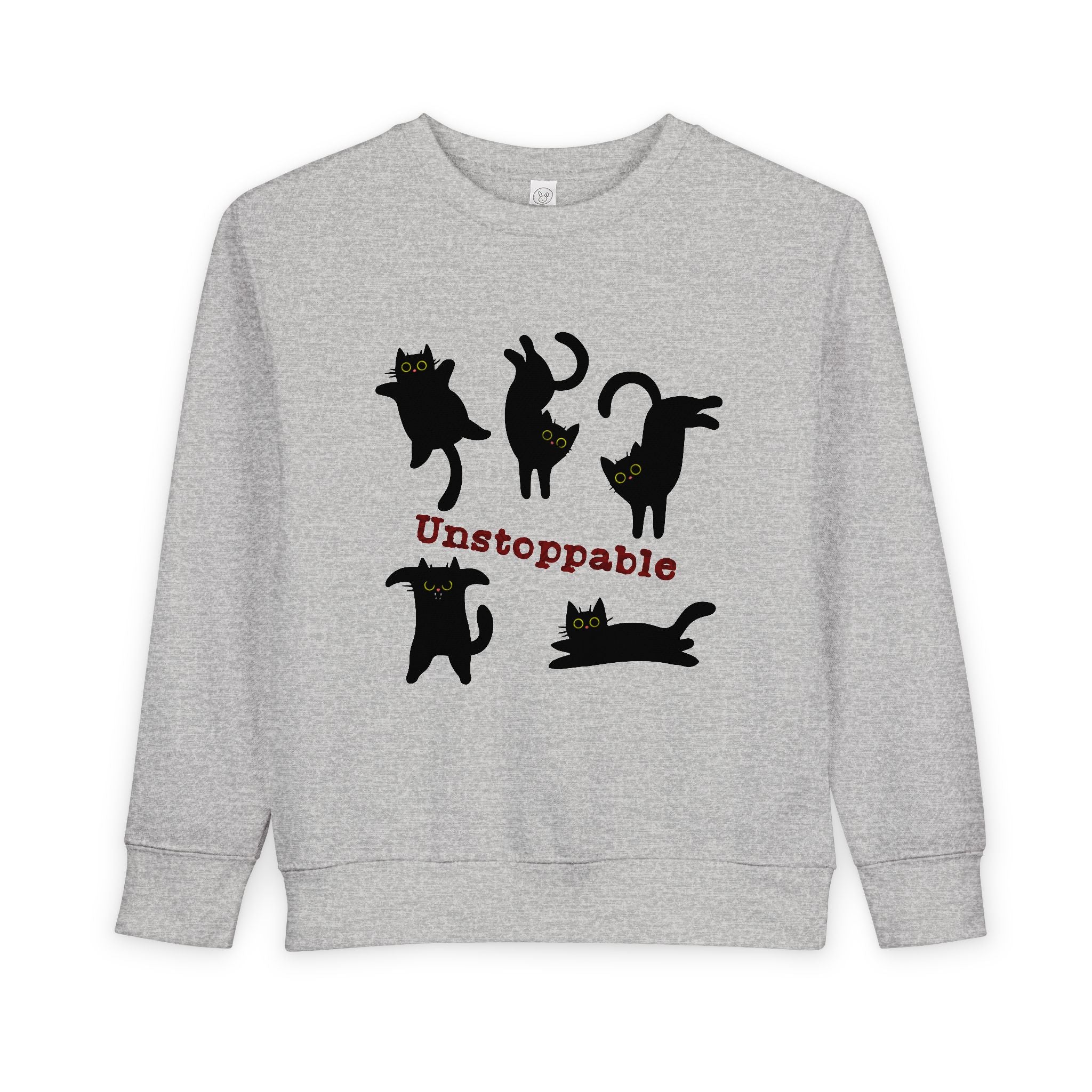 Toddler Sweatshirt - 'Unstoppable' Black Cats Cute Kids Pullover