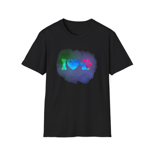 I Heart Paws Psychedelic T-Shirt