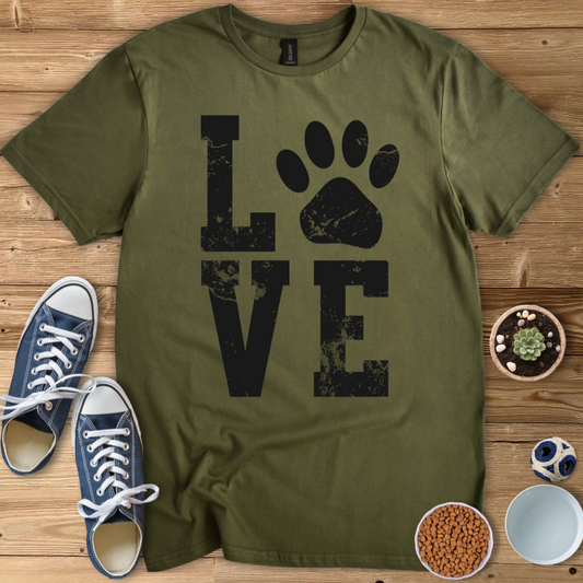 Love Paw Unisex Softstyle T-Shirt Pet Lover Tee