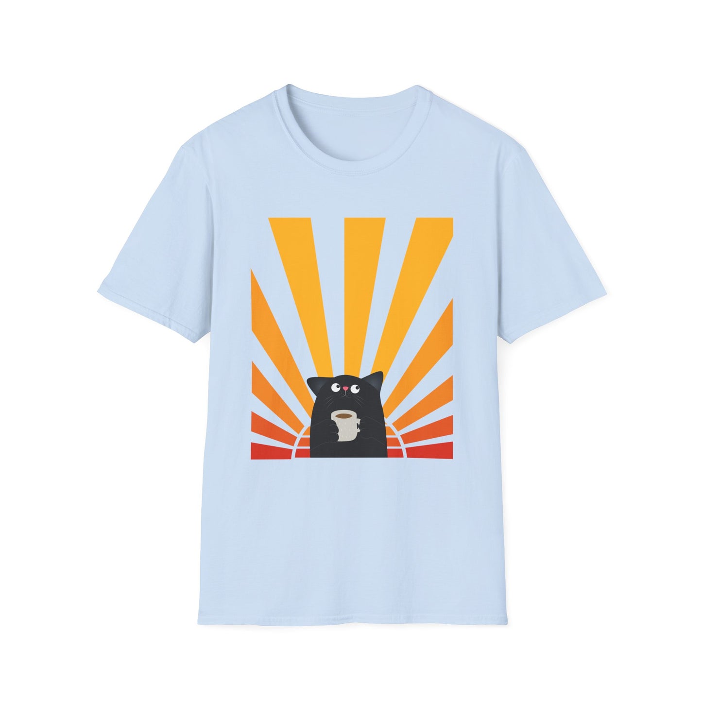 Sunrise and Coffee Cat T-Shirt