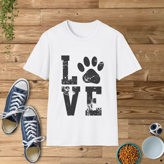 Love Paw Unisex Softstyle T-Shirt Pet Lover Tee