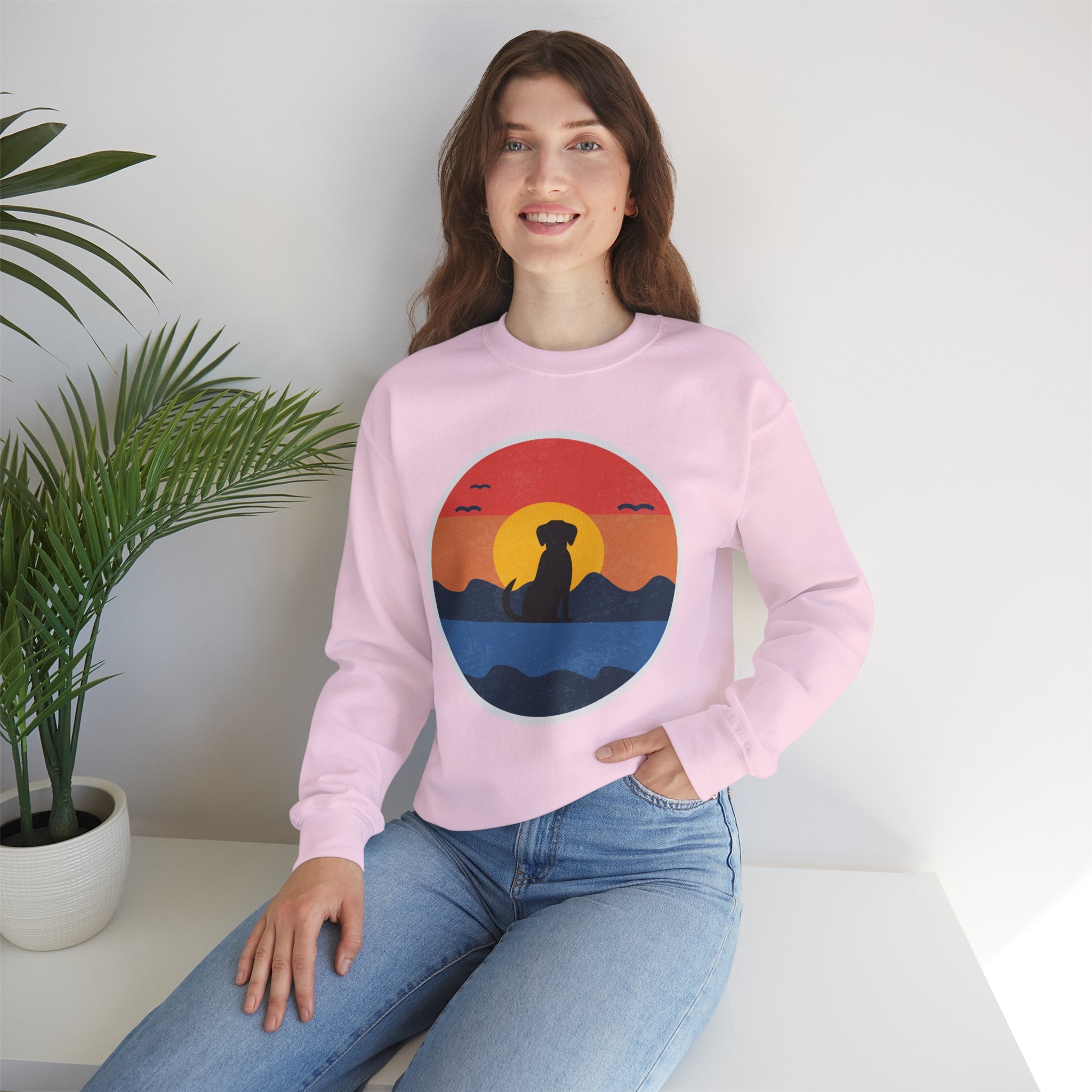 Retro Dog Sunset Sweatshirt