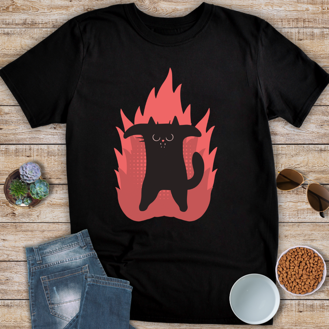 Fired-up Cat T-Shirt