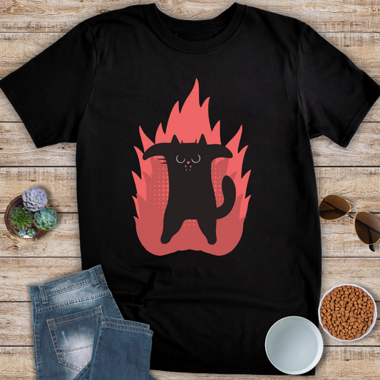 Fired-up Cat T-Shirt