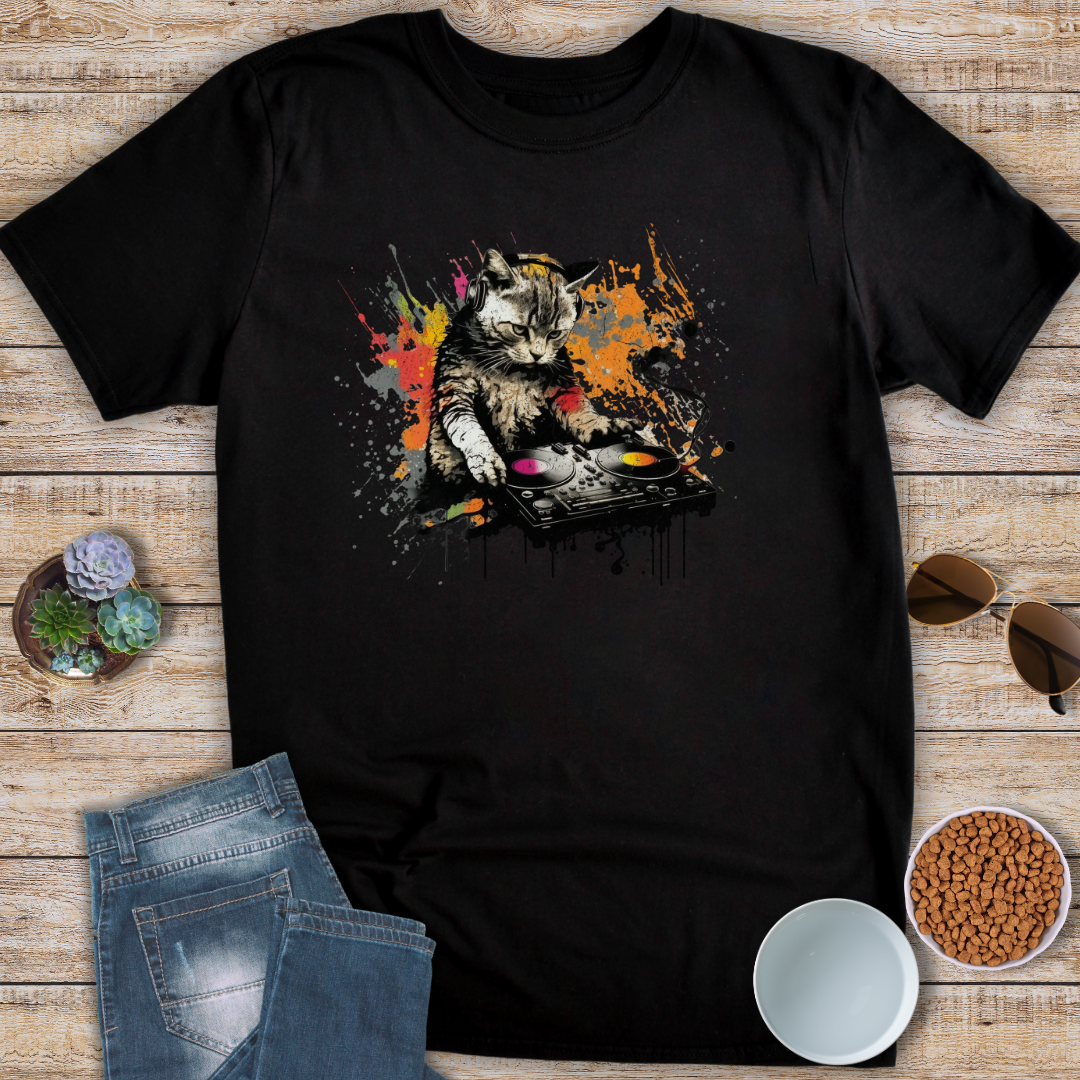 Cat DJ T-Shirt