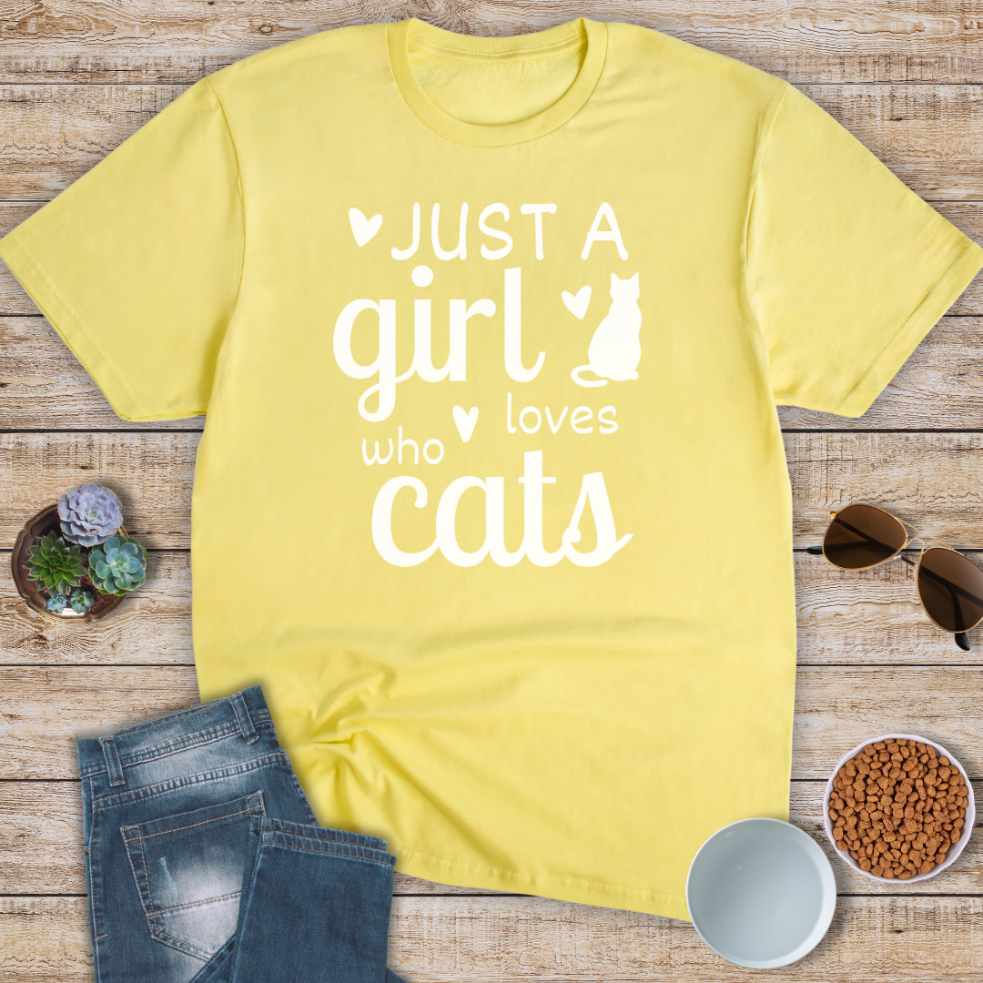 Just A Girl Who Loves Cats T-Shirt