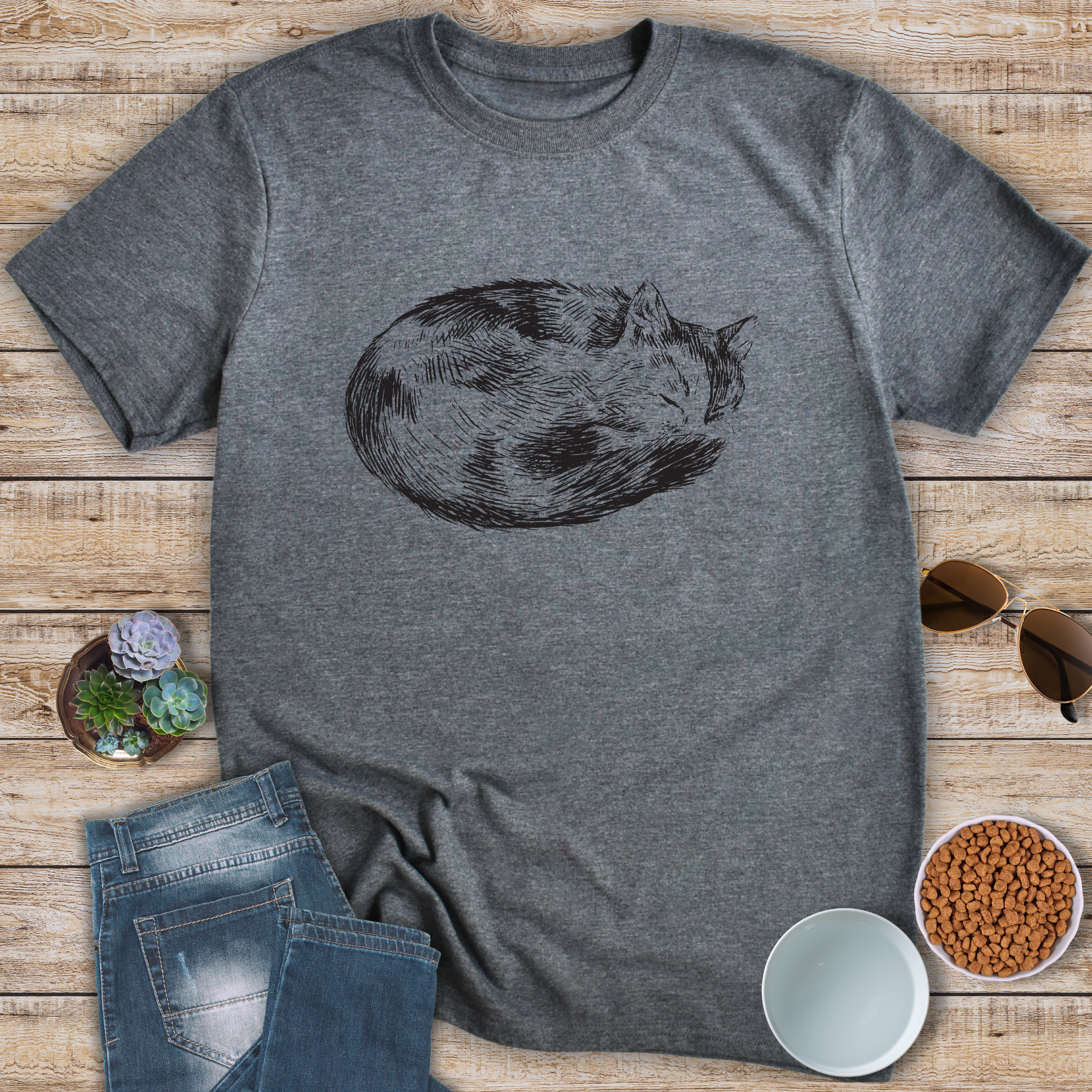 Sleeping Cat T-Shirt
