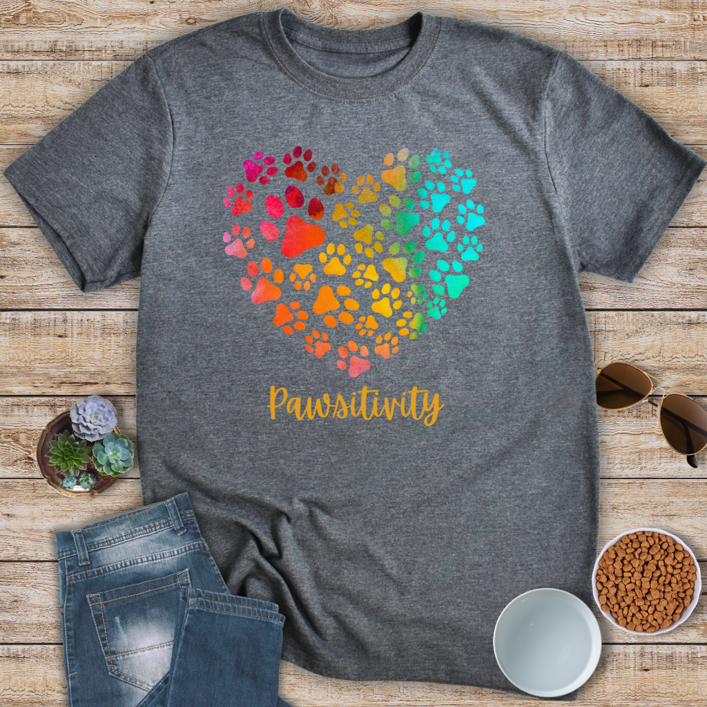Pawsitivity Heart T-Shirt