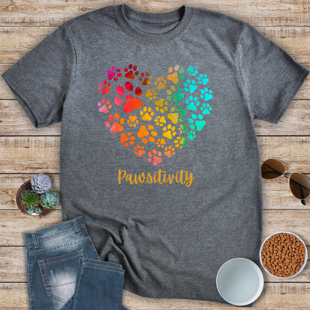 Pawsitivity Heart T-Shirt