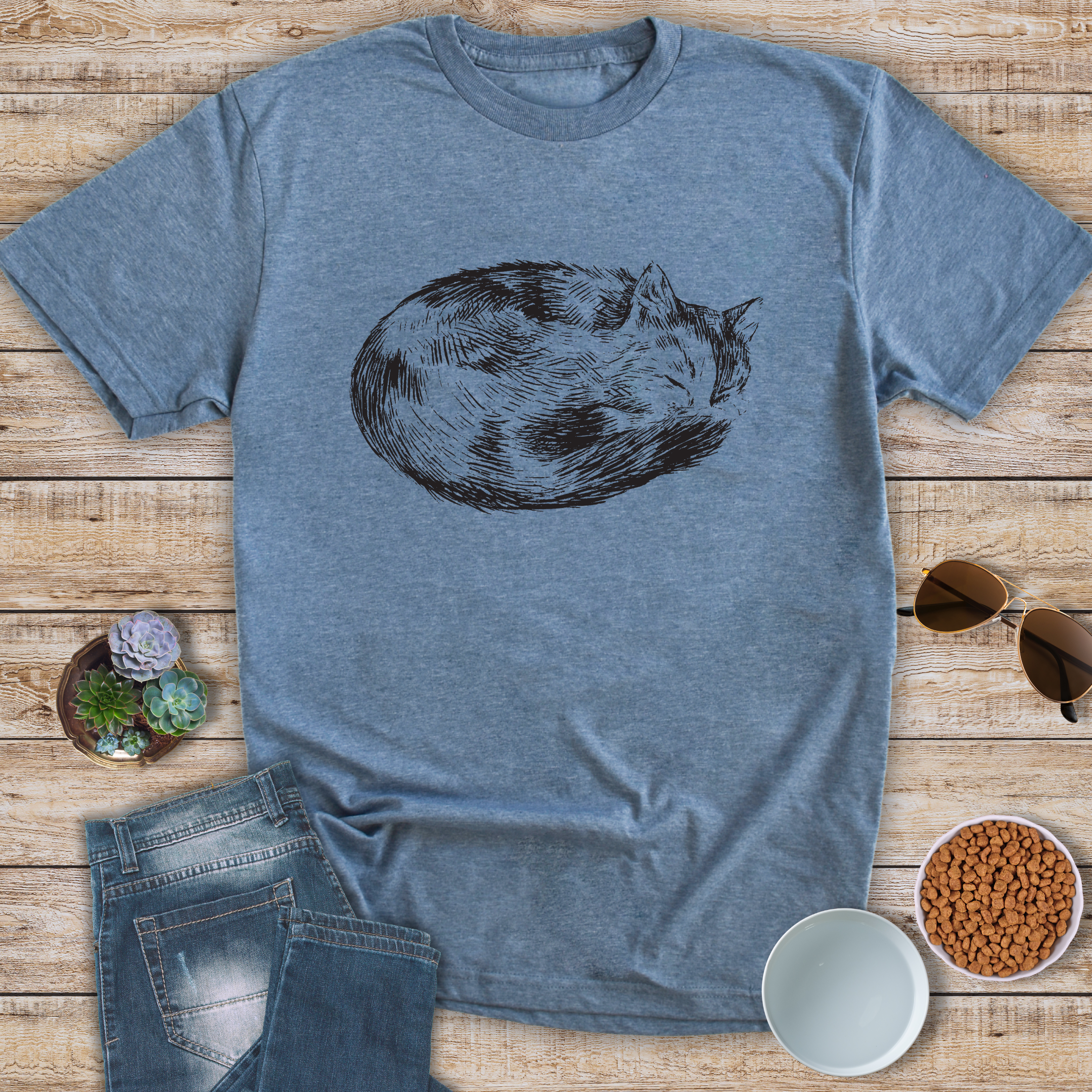 Sleeping Cat T-Shirt