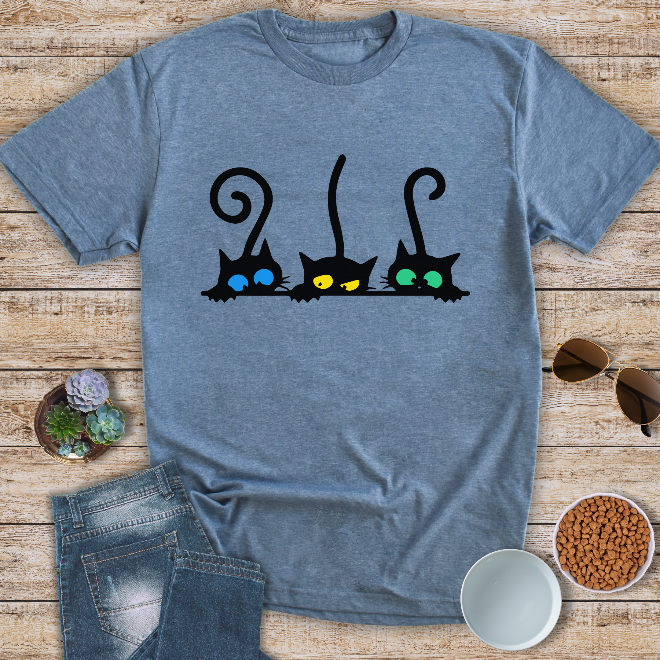 Three Mischievous Cats T-Shirt