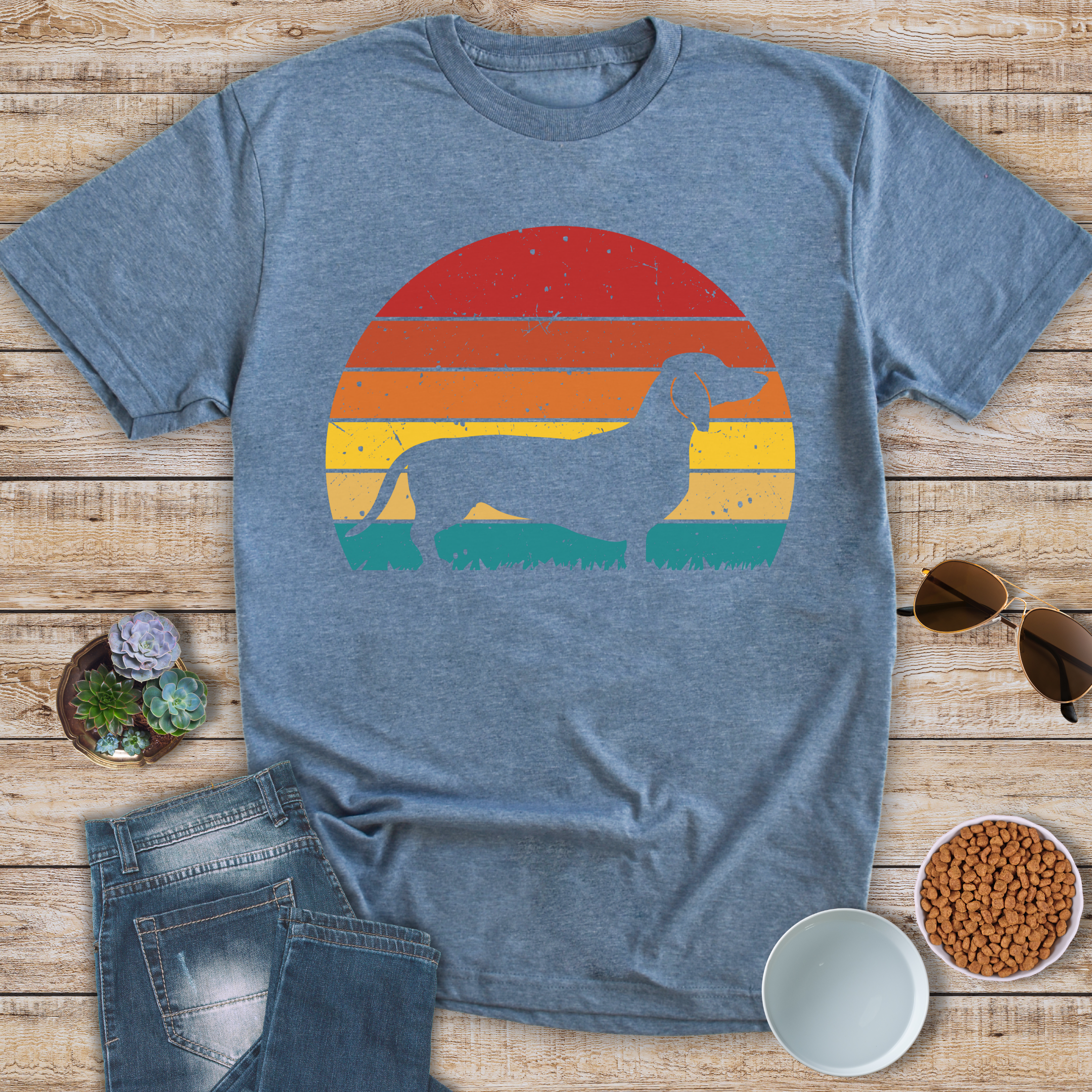 Dachshund and Sunset T-Shirt