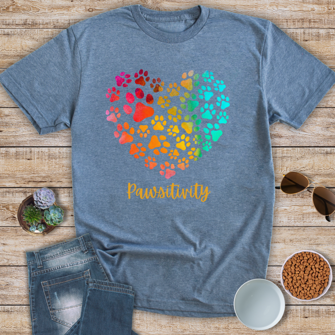 Pawsitivity Heart T-Shirt