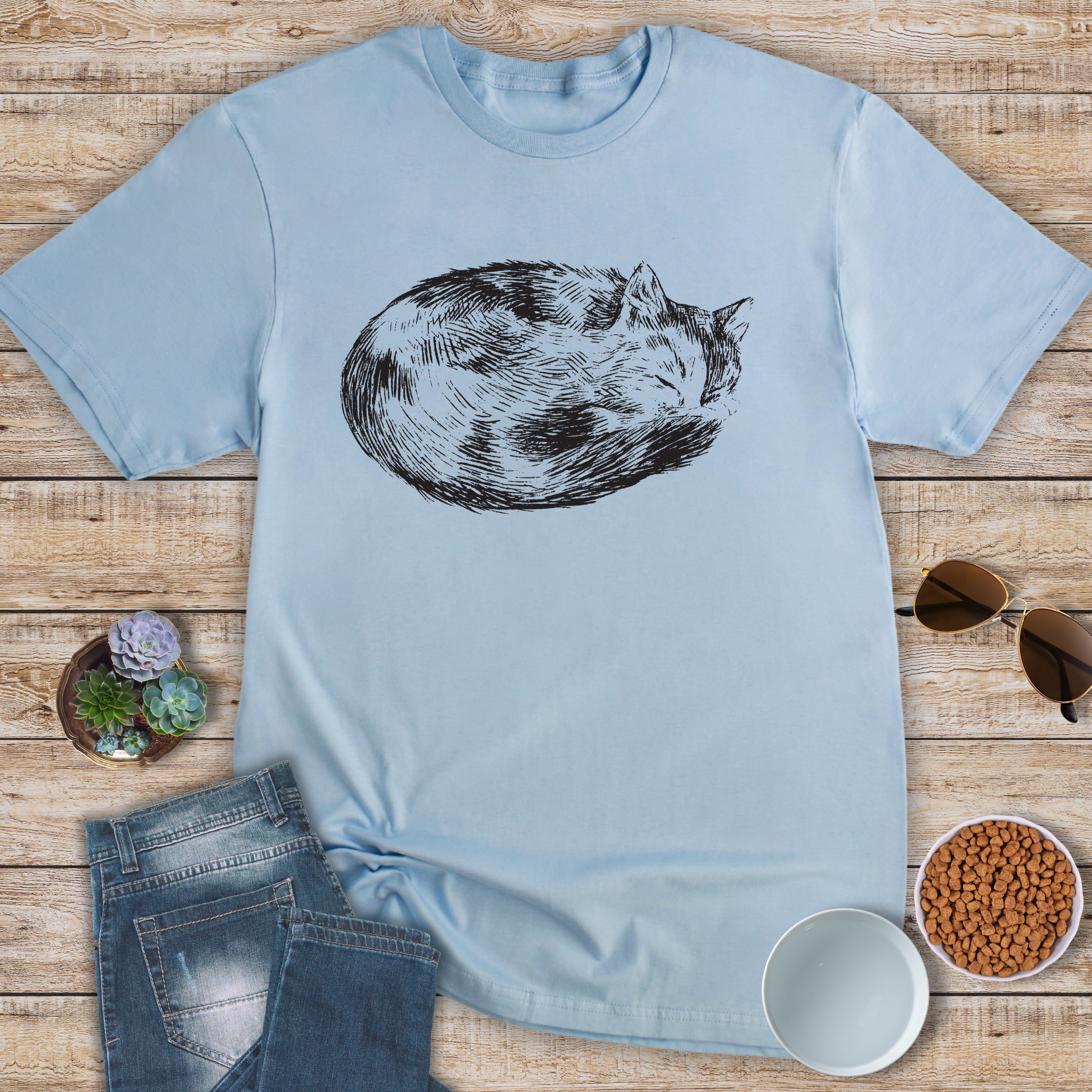 Sleeping Cat T-Shirt