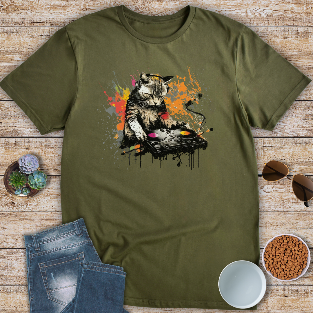 Cat DJ T-Shirt