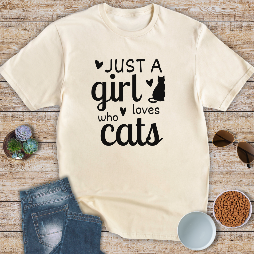 Just A Girl Who Loves Cats T-Shirt