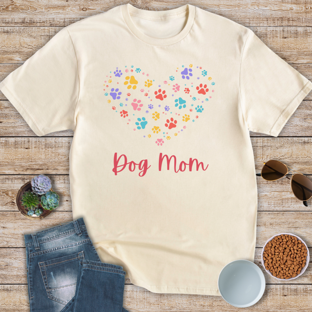 Dog Mom Heart T-Shirt