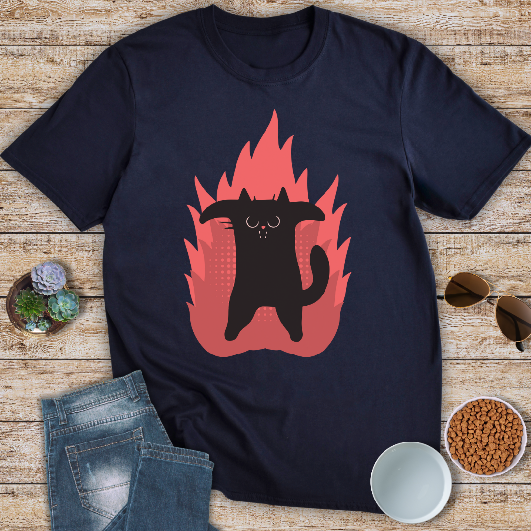 Fired-up Cat T-Shirt