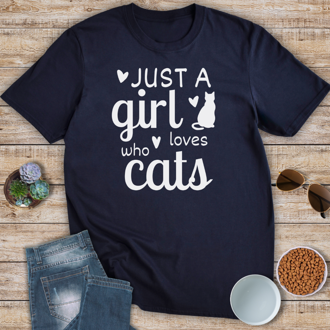 Just A Girl Who Loves Cats T-Shirt
