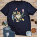 Watercolor Cat and Butterflies T-Shirt