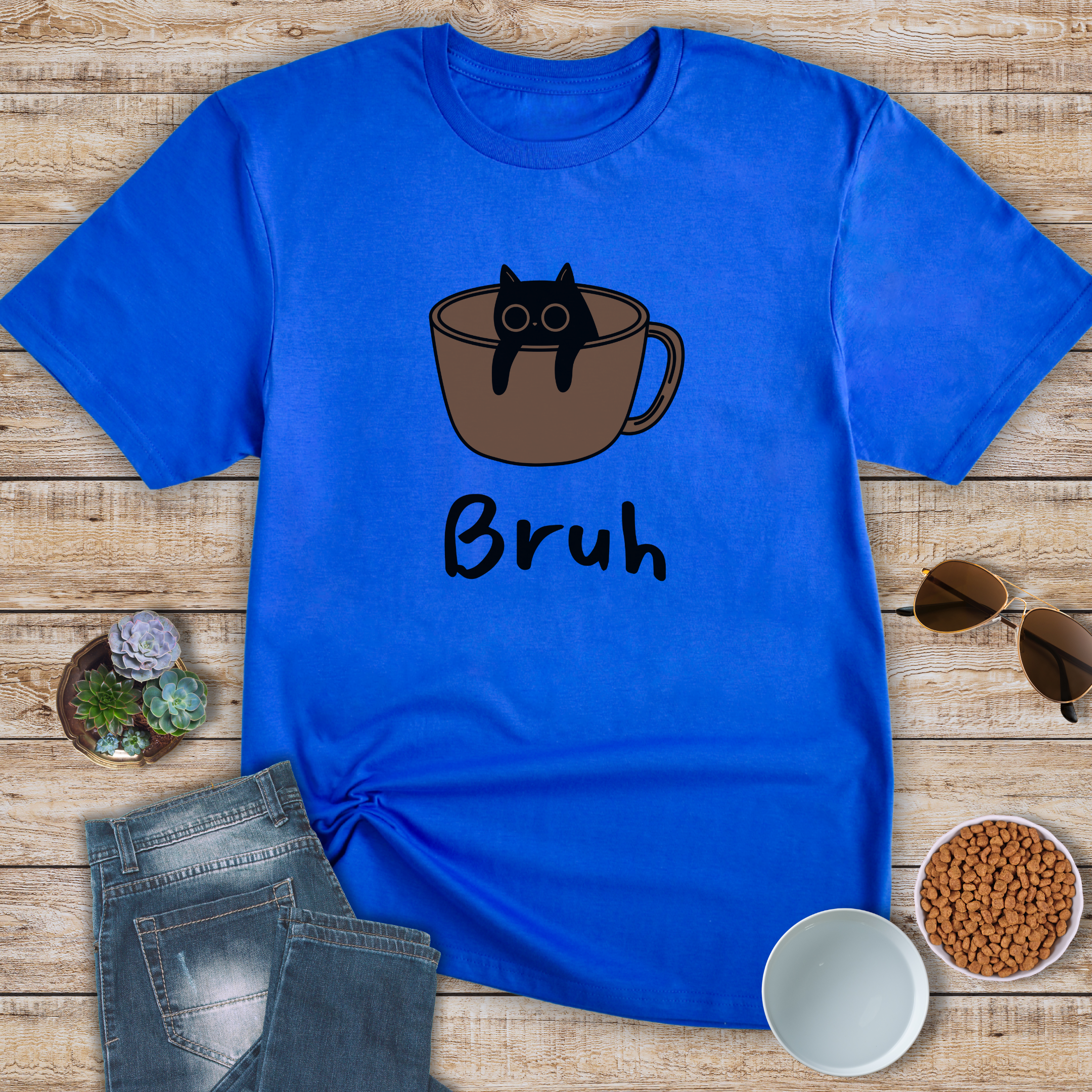Bruh Coffee Cat T-Shirt