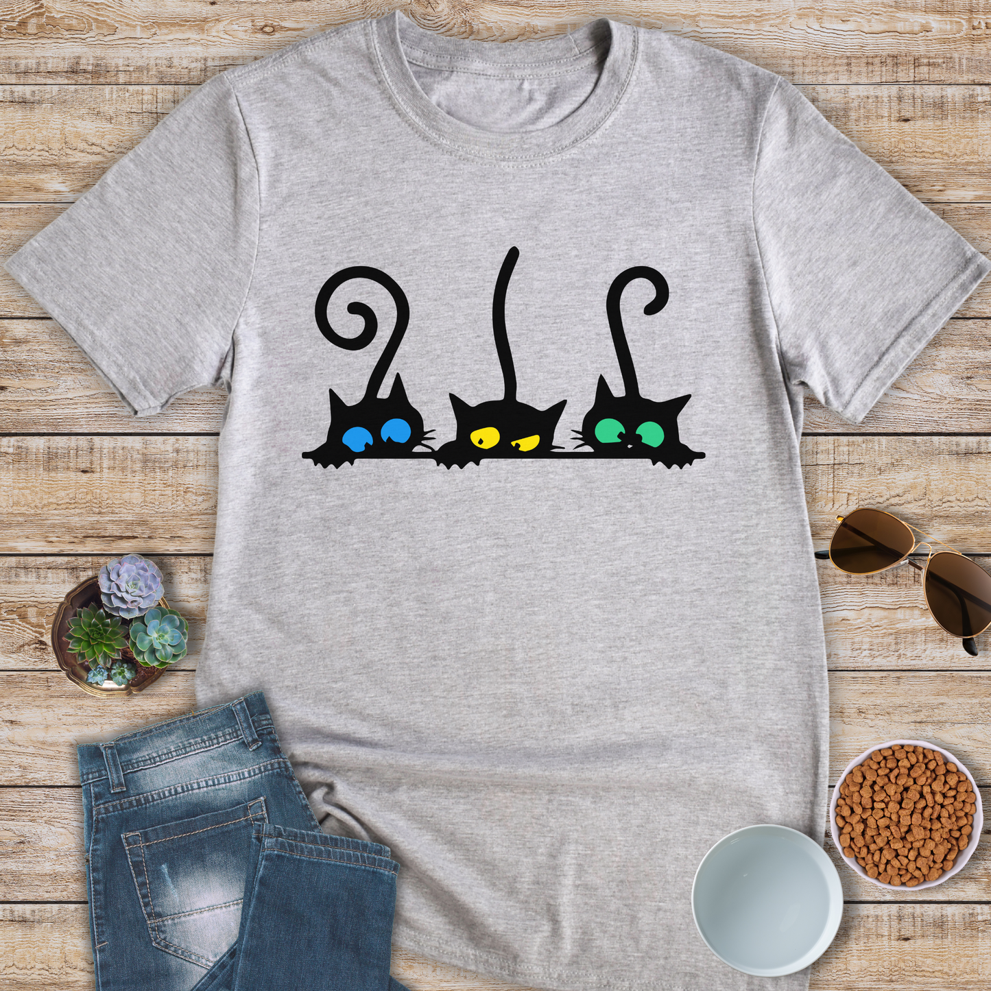 Three Mischievous Cats T-Shirt