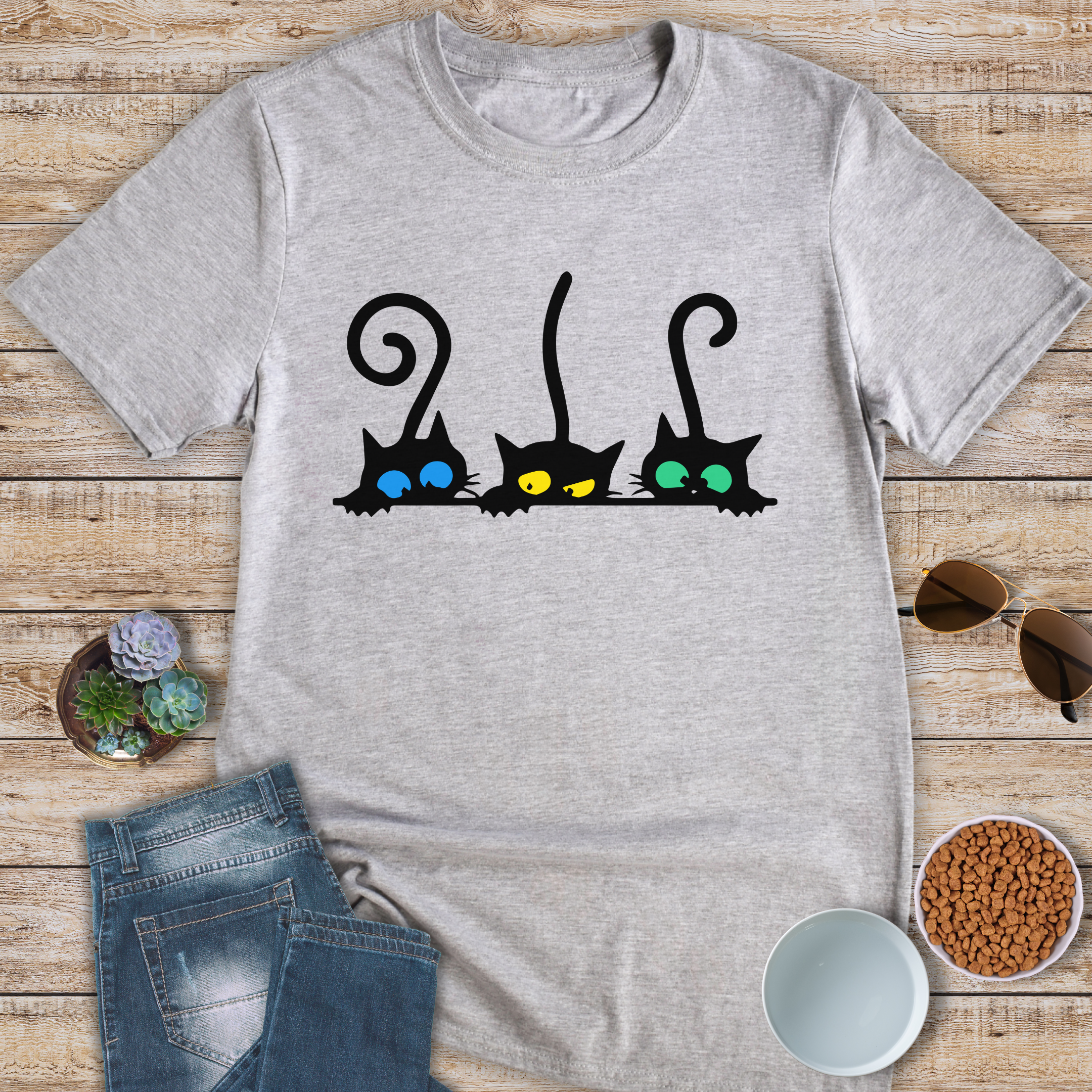 Three Mischievous Cats T-Shirt